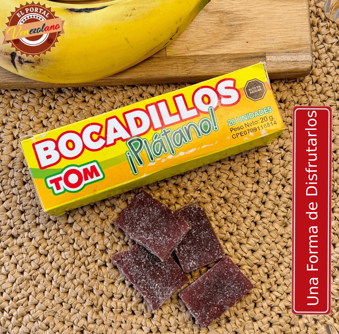 Bocadillo de Platano TOM Venezuela x 20 unidades