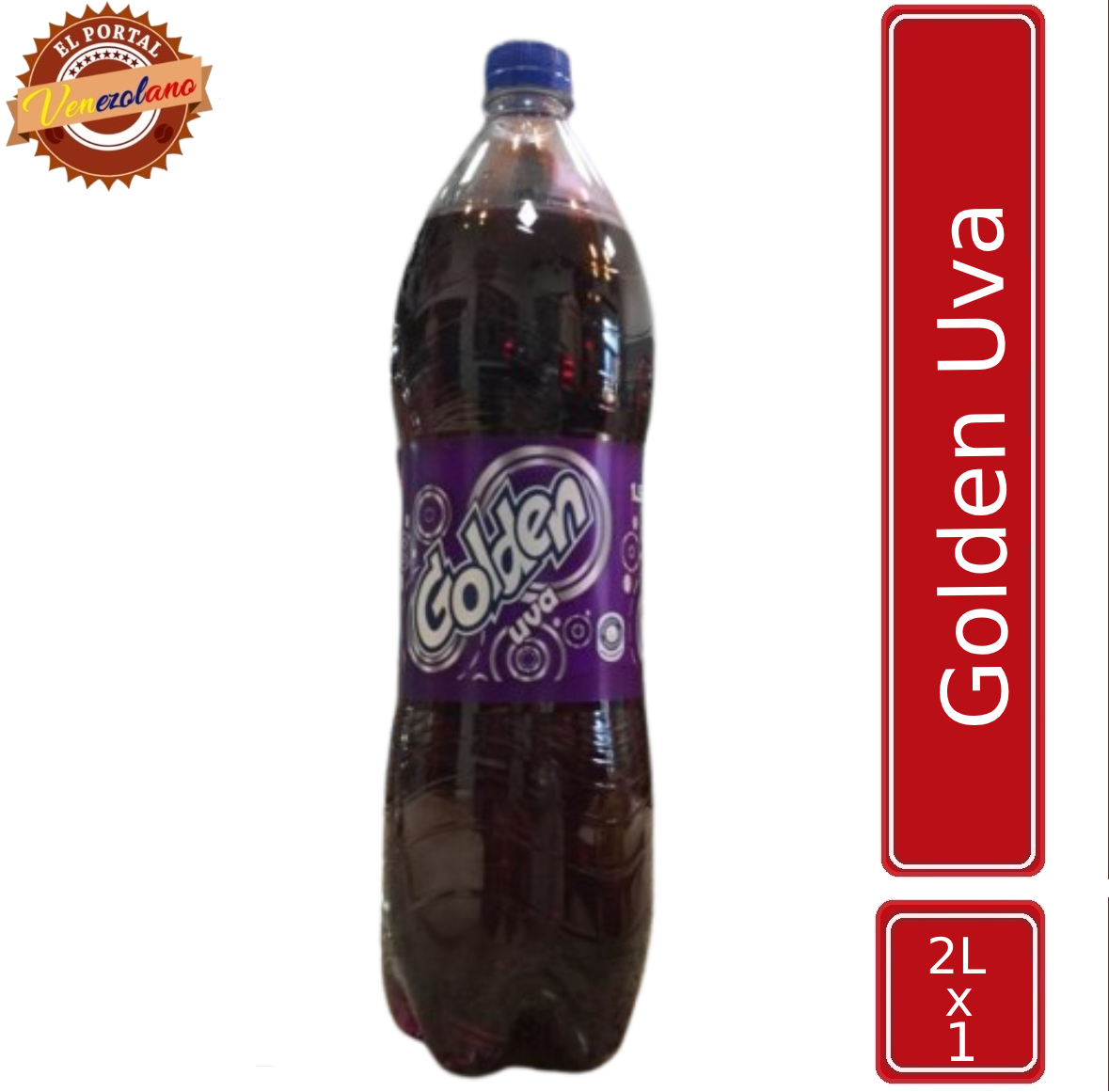 Golden Uva familiar 2 litros venezolana, disponible en Colombia