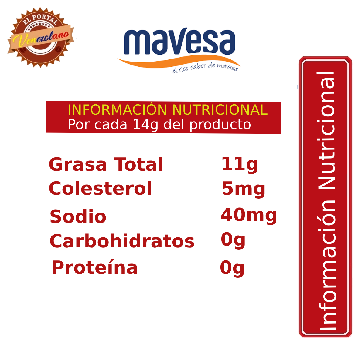 Mayonesa Mavesa 910Gr Venezuela