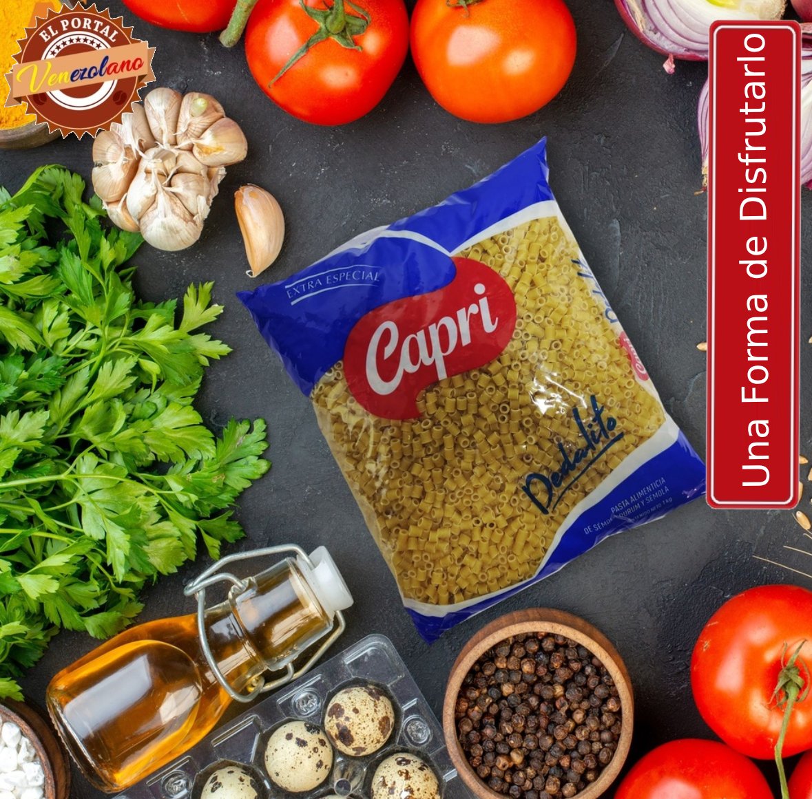 Pasta Corta Dedal Capri 1Kg Venezuela x 3