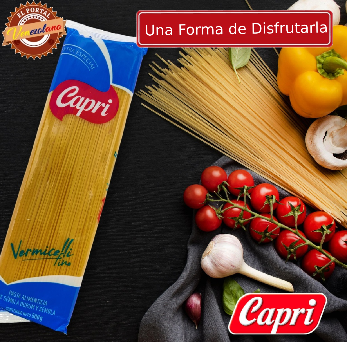 Pasta Larga Vermicelli Capri 1Kg Venezuela x 3
