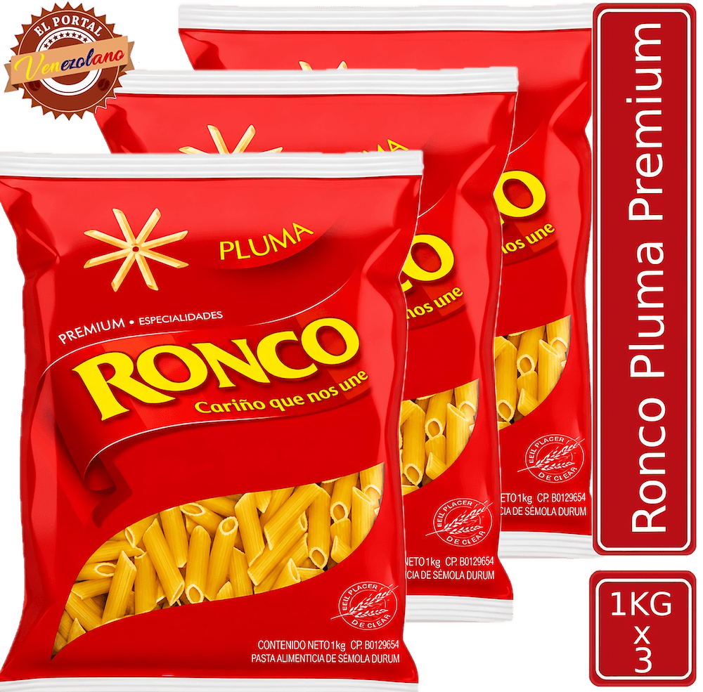 Pasta Corta Ronco Pluma Premium 1 Kg Venezuela x 3 unidades (Copia)