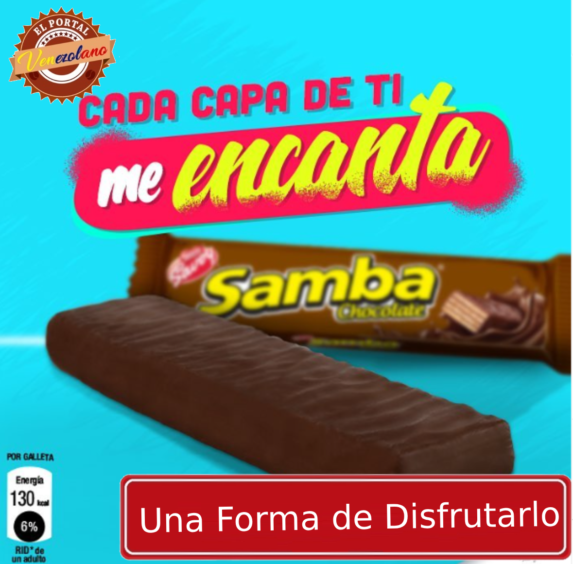 Samba Wafer Chocolate Venezuela x 4 Unidades