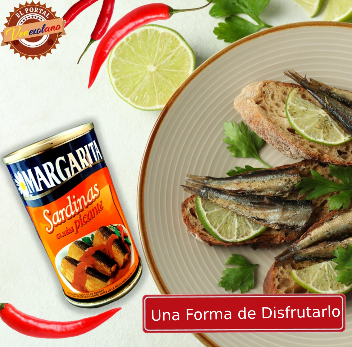 Sardina Margaritas 170g en Salsa de Picante Venezuela x 3 Unidades