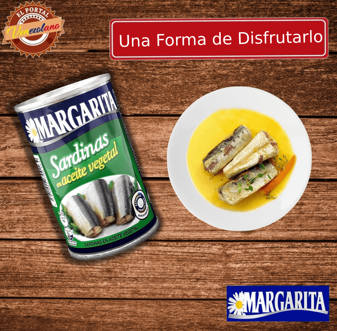 Sardina Margaritas 170g en Aceite Vegetal Venezuela x 6 Unidades