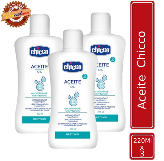Aceite Para Bebes Chicco Original Venezuela x 3