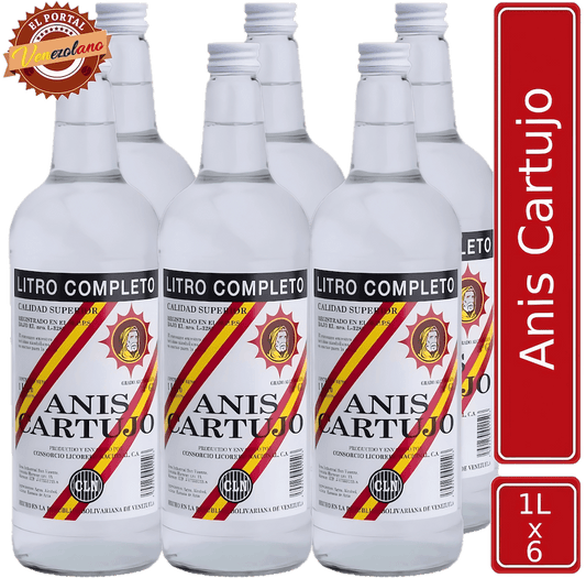 Anis Cartujo Original Venezuela 1 L x 6 Unidades