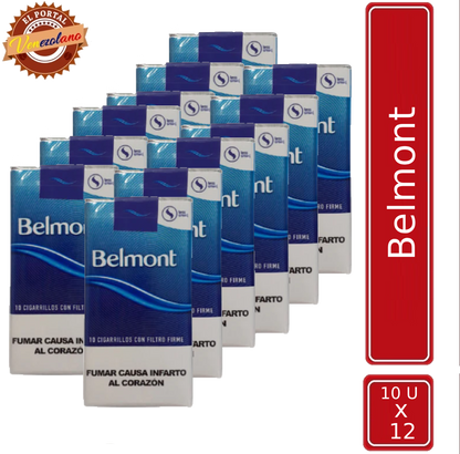 Pack de 10 cigarros Belmont medios venezolanos, disponible en Colombia
