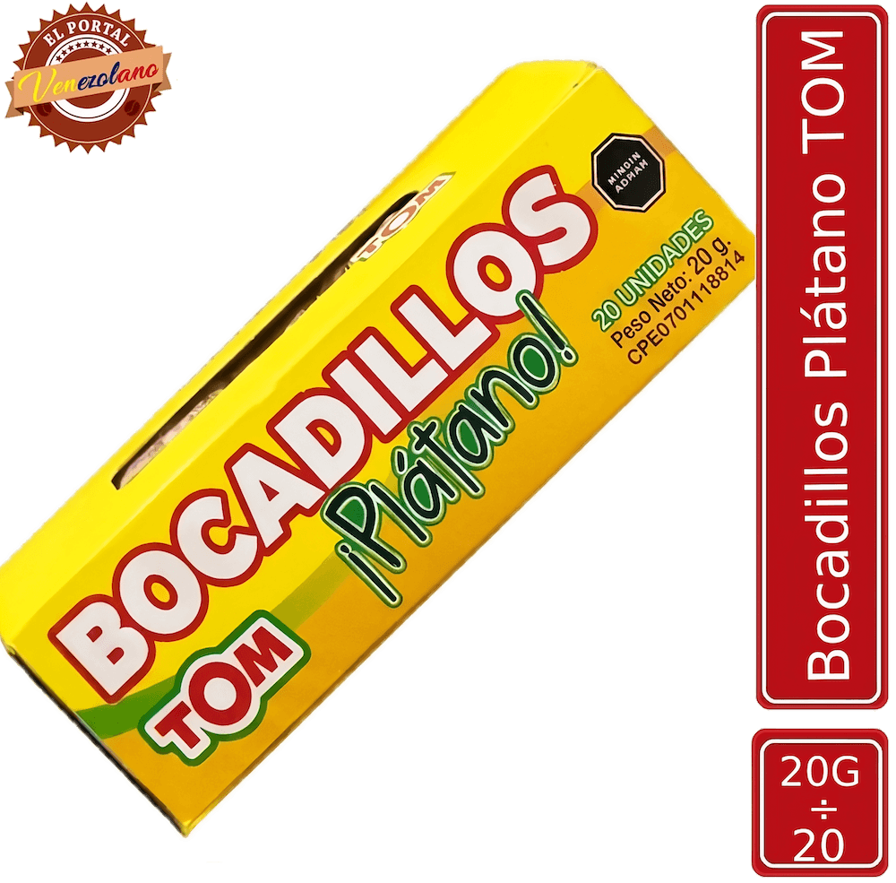 Bocadillo de Platano TOM Venezuela x 20 unidades