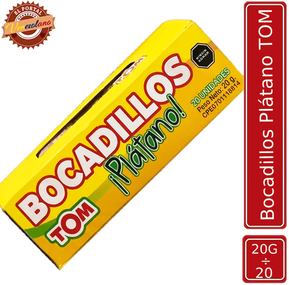 Bocadillo de Platano TOM Venezuela x 20 unidades