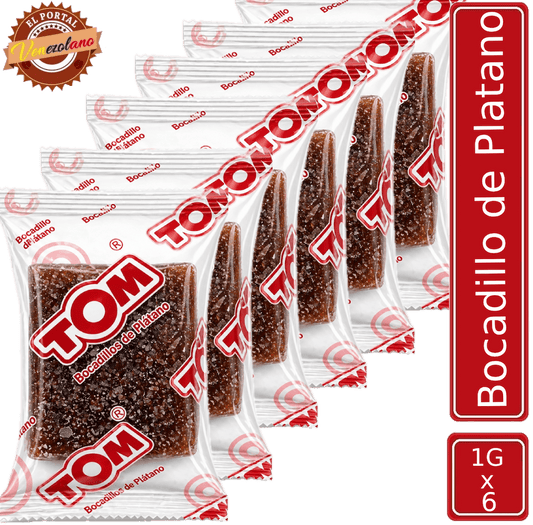 Bocadillo de Platano TOM Venezuela x 6 Unidades