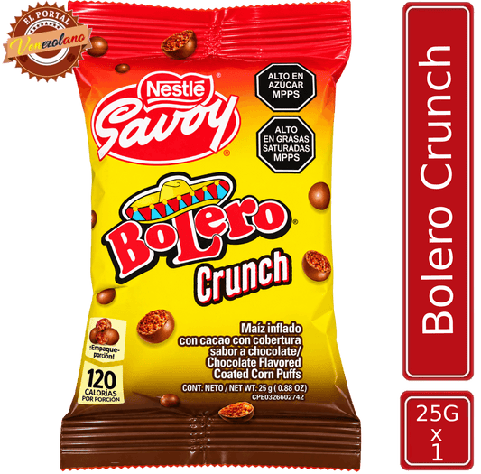 Chocolate Bolero Crunch| Chocolate Original Savoy Venezolano