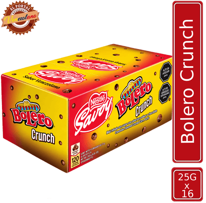 Chocolate Bolero Crunch | Chocolate Original Savoy Venezolano x 16 Unidades