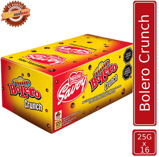 Chocolate Bolero Crunch | Chocolate Original Savoy Venezolano x 16 Unidades