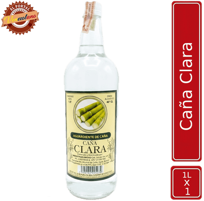 Caña Clara aguardiente venezolano, disponible en Colombia