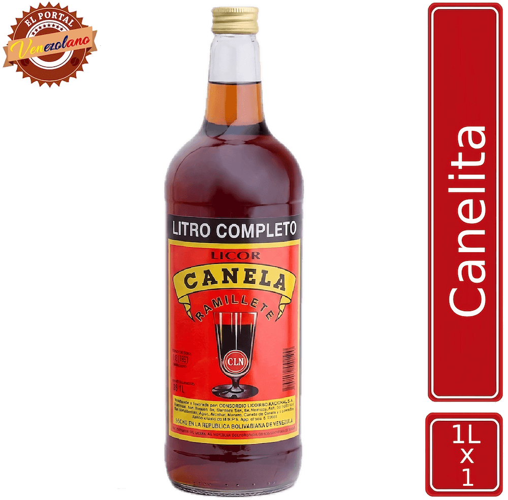 Licor Canelita 1 litro venezolano, disponible en Colombia