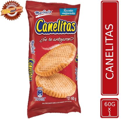Canelitas Marinela galletas venezolanas, disponible en Colombia