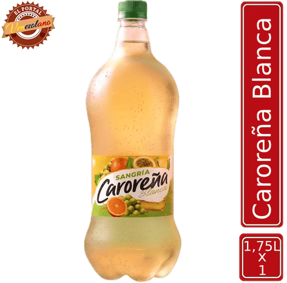 Sangría Caroreña blanca 1.75 litros venezolana, disponible en Colombia