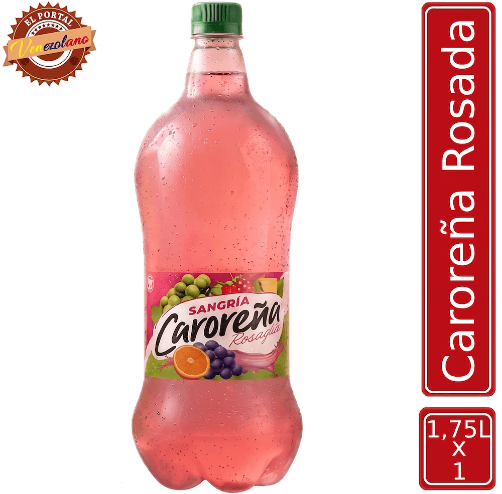 Sangría Caroreña rosada 1.75 litros venezolana, disponible en Colombia