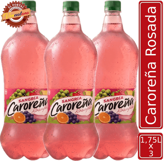 Sangria Caroreña Rosada  1.75 L  Venezuela x 3 Unidades (Nueva Imagen)