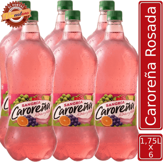 Sangria Caroreña Rosada  1.75 L  Venezuela x 6 Unidades (Nueva Imagen)