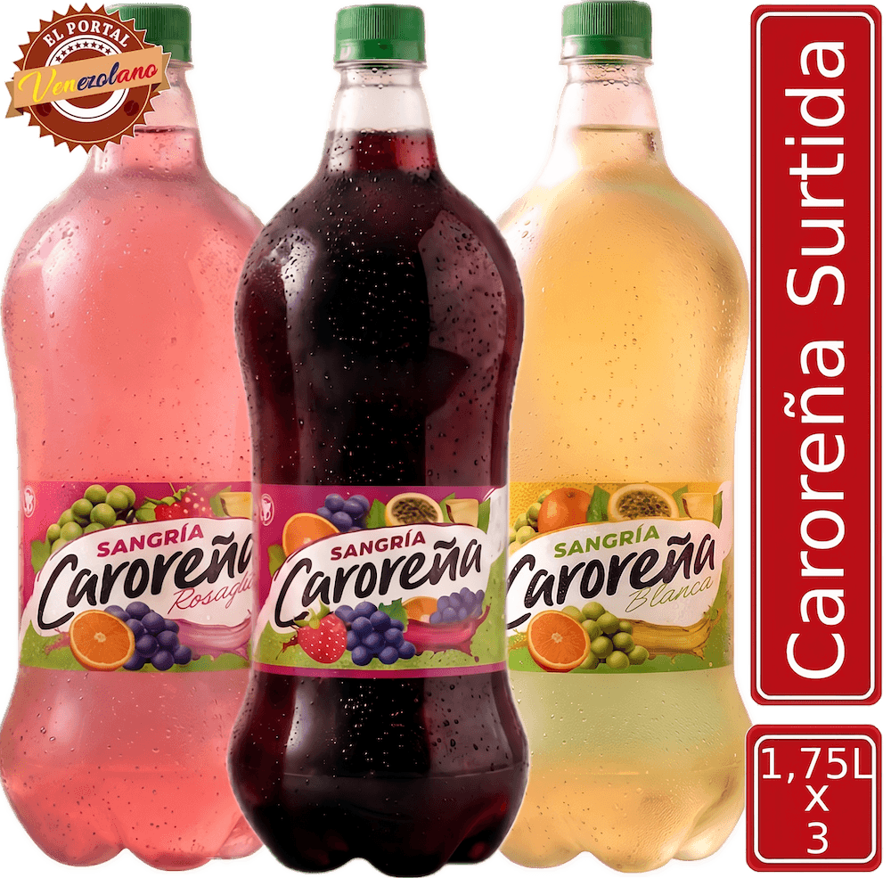 Sangria Caroreña Surtida 1.75 L  Venezuela x 3 Unidades (Nueva Imagen)