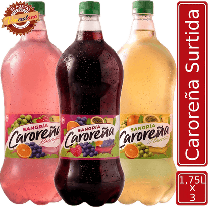Sangria Caroreña Surtida 1.75 L  Venezuela x 3 Unidades (Nueva Imagen)