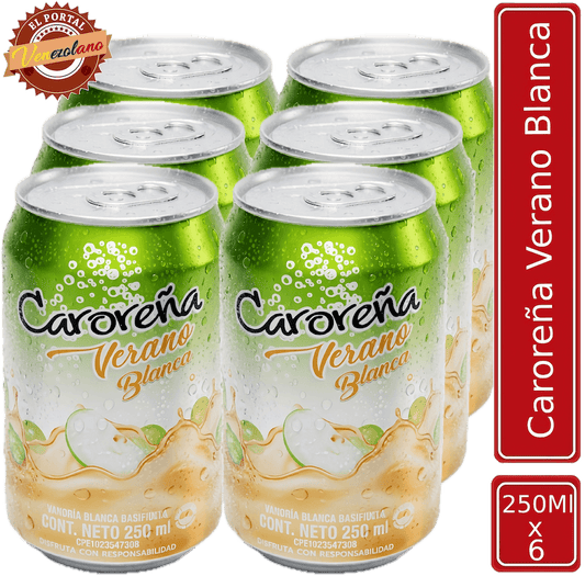 Caroreña Verano Blanca  Lata Venezuela x 6