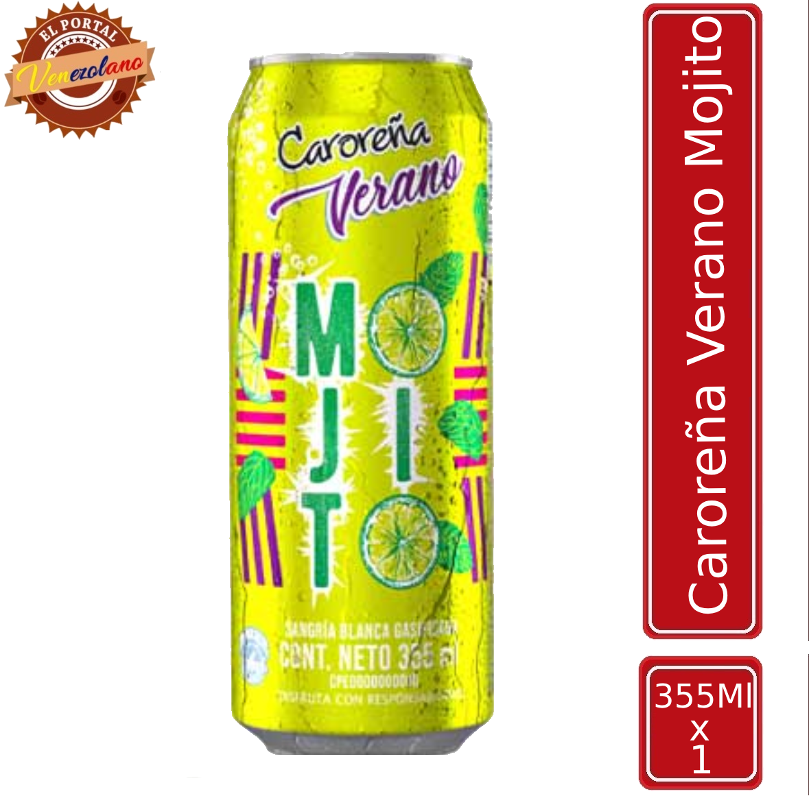 Cerveza Caroreña Verano Mojito en lata venezolana, disponible en Colombia