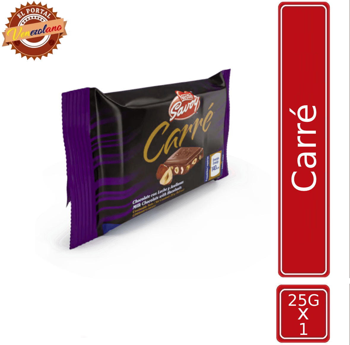 Chocolate Savoy Con Leche Y Avellanas Carré Miní Venezuela