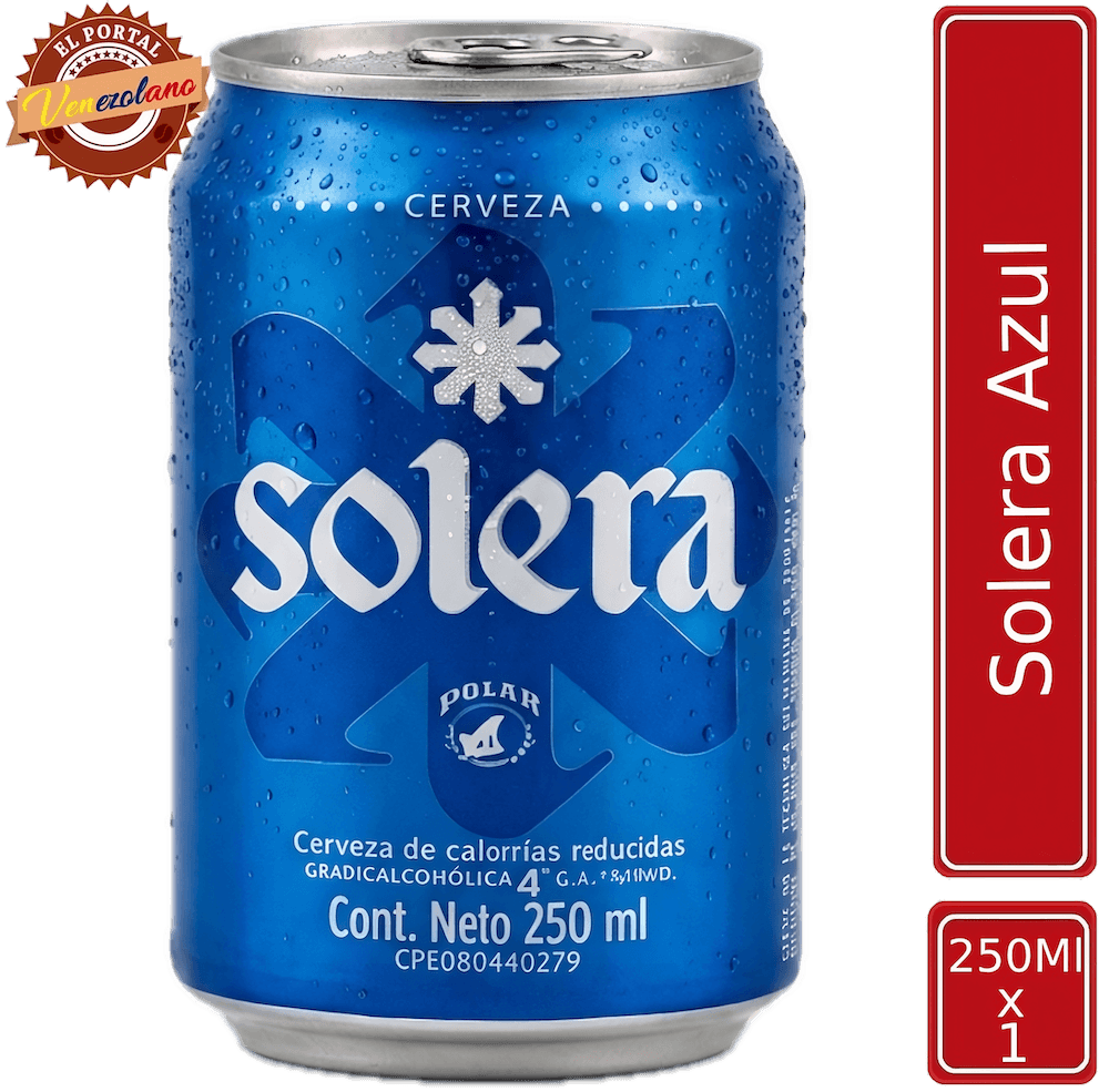 Cerveza Solera Azul Lata Venezuela