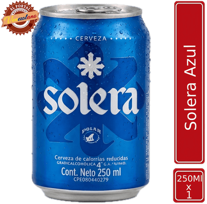 Cerveza Solera Azul Lata Venezuela