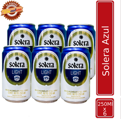 Cerveza Solera Azul Lata Venezuela x 6