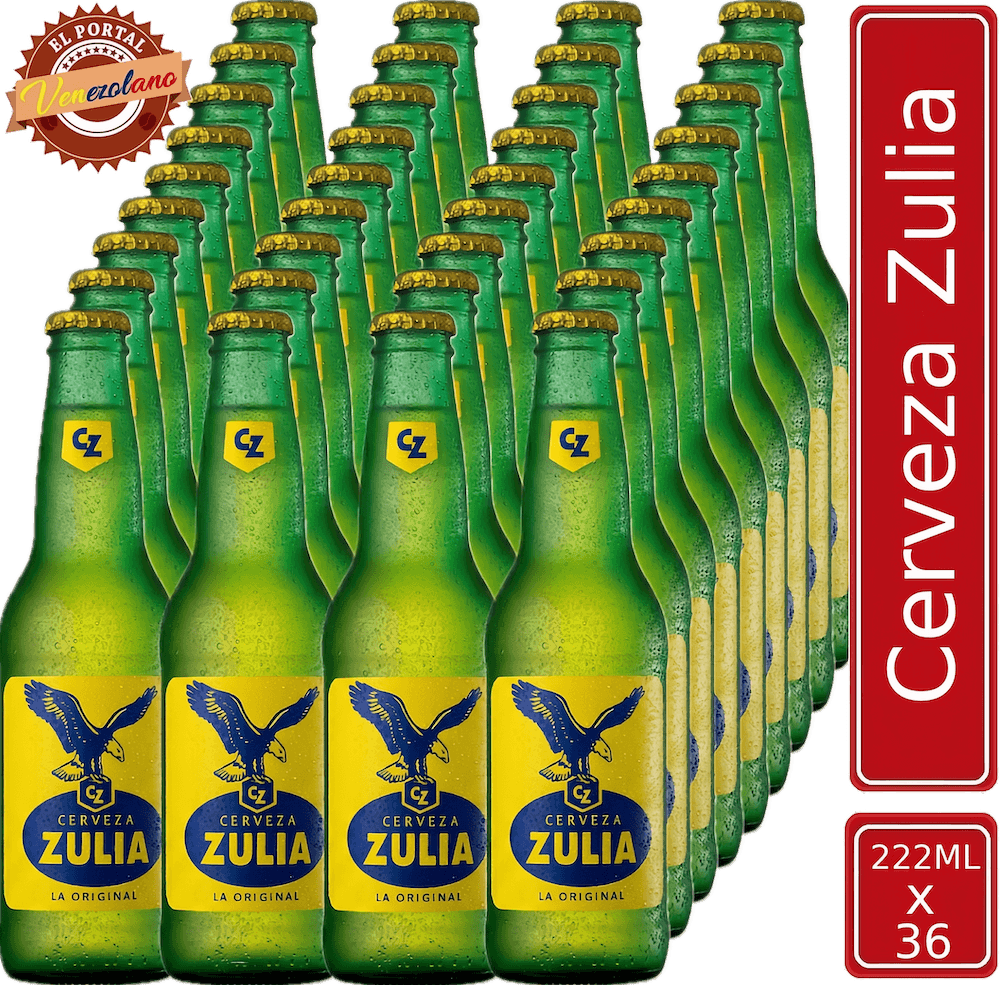 Pack de 36 cerveza Zulia venezolana, disponible en Colombia