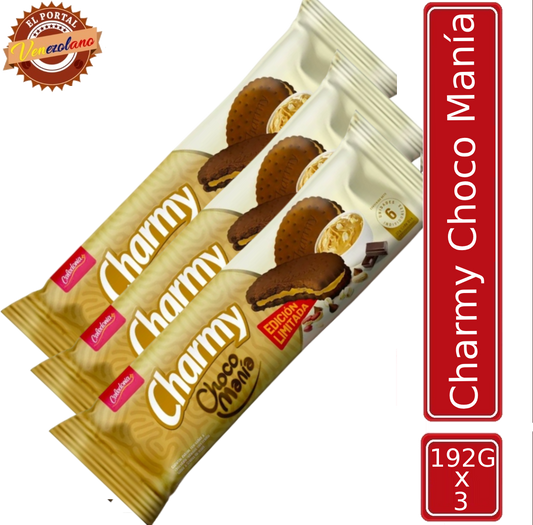 Galletas Charmy Choco Manía Venezuela x 3