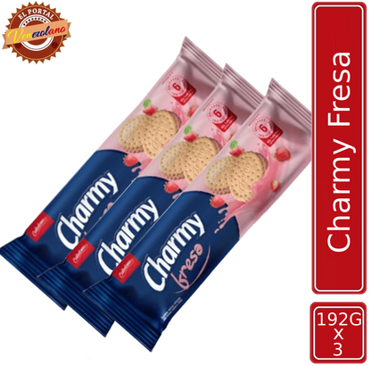 Galletas Charmy Fresa Venezuela x 3