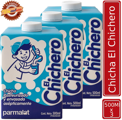 Pack de 3 chicha El Chichero 500 ml venezolana, disponible en Colombia