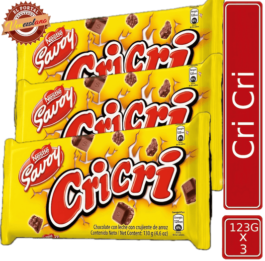 Chocolates Cri Cri 130G Venezuela x 3 Unidades