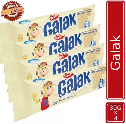 Pack de 4 chocolates Galak 30g venezolano, disponible en Colombia
