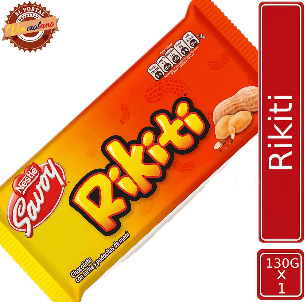 Chocolate Rikiti 130g venezolano, disponible en Colombia