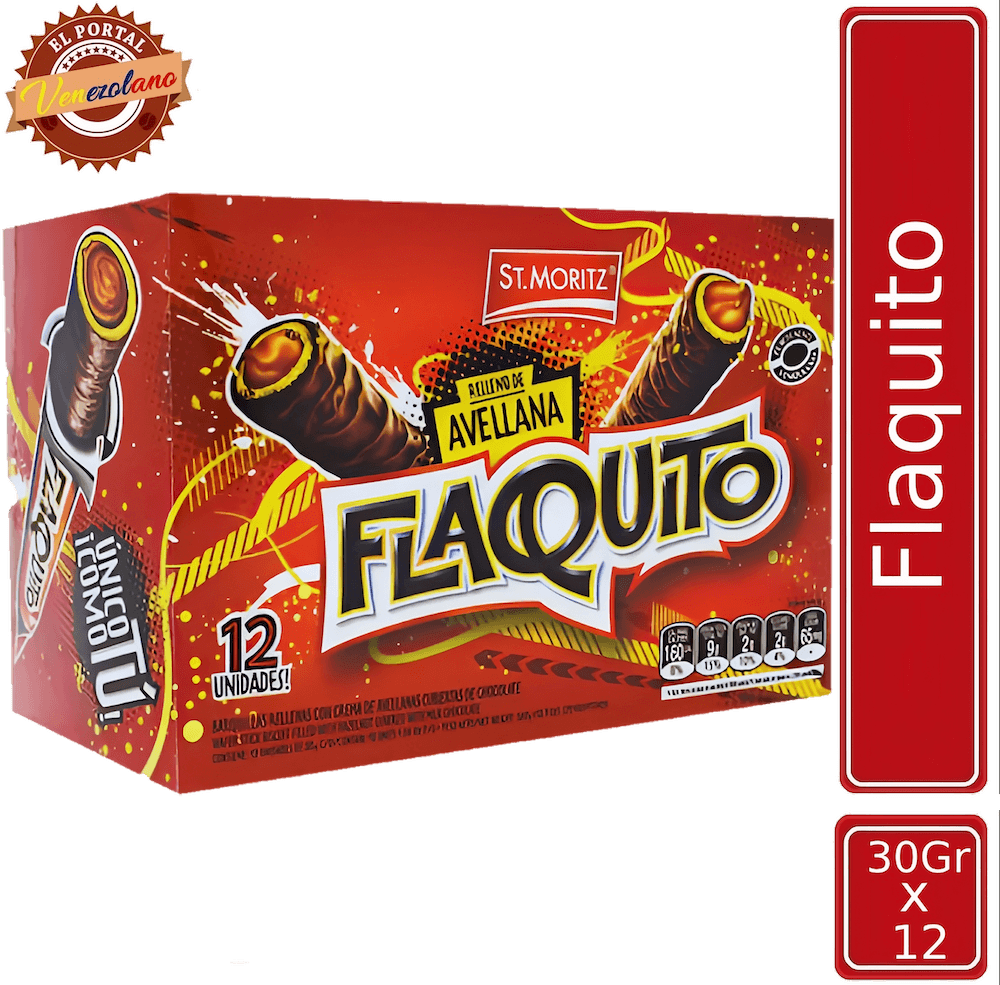 Chocolate St Moritz Flaquito 30Gr Venezuela x 12