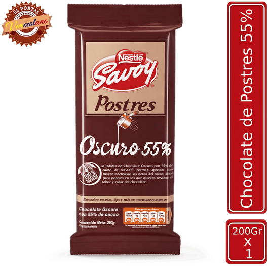 Chocolate De Postre Savoy Verde 55% 200g Venezuela