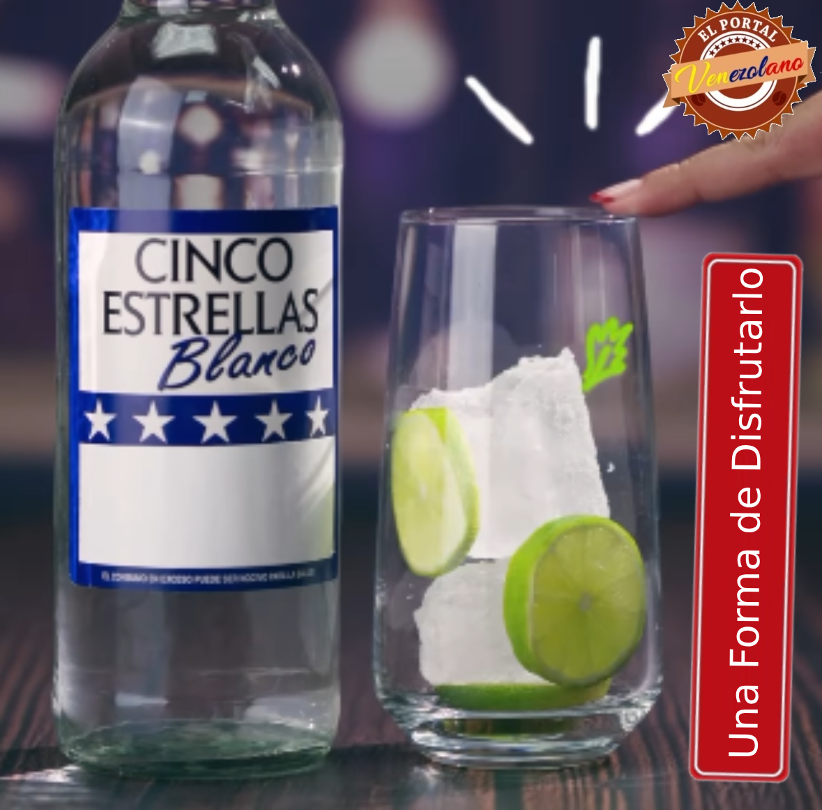 Ron Cinco Estrellas Blanco  1L Venezuela