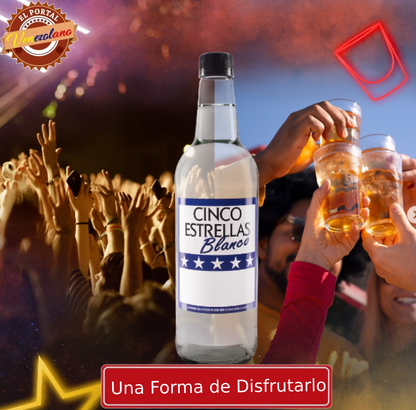 Ron Cinco Estrellas Blanco  1L Venezuela