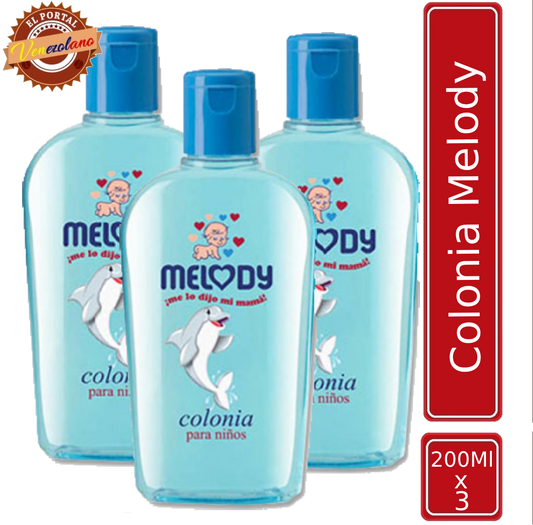 Colonia Para Bebes Melody Azul Original Venezuela x 3