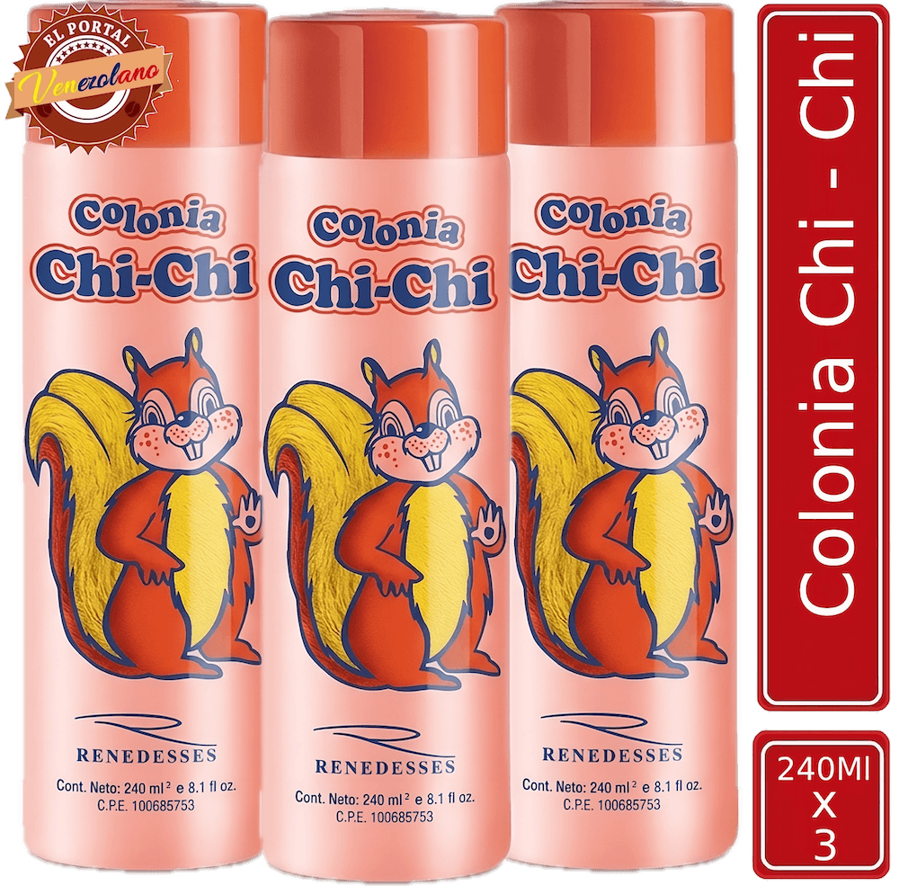 Pack de 3 colonia para bebés Chi Chi venezolana, disponible en Colombia