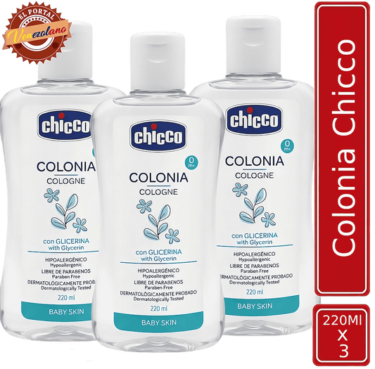 Colonia Para Bebes Chicco Original Venezuela x 3