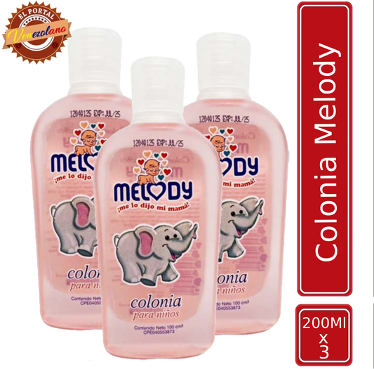 Colonia Para Bebes Melody Rosada Original Venezuela x 3