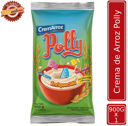 Crema de arroz Polly 900g venezolana, disponible en Colombia