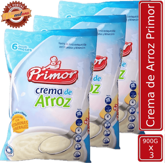 Crema De Arroz Primor Bolsa 900g Venezuela x 3